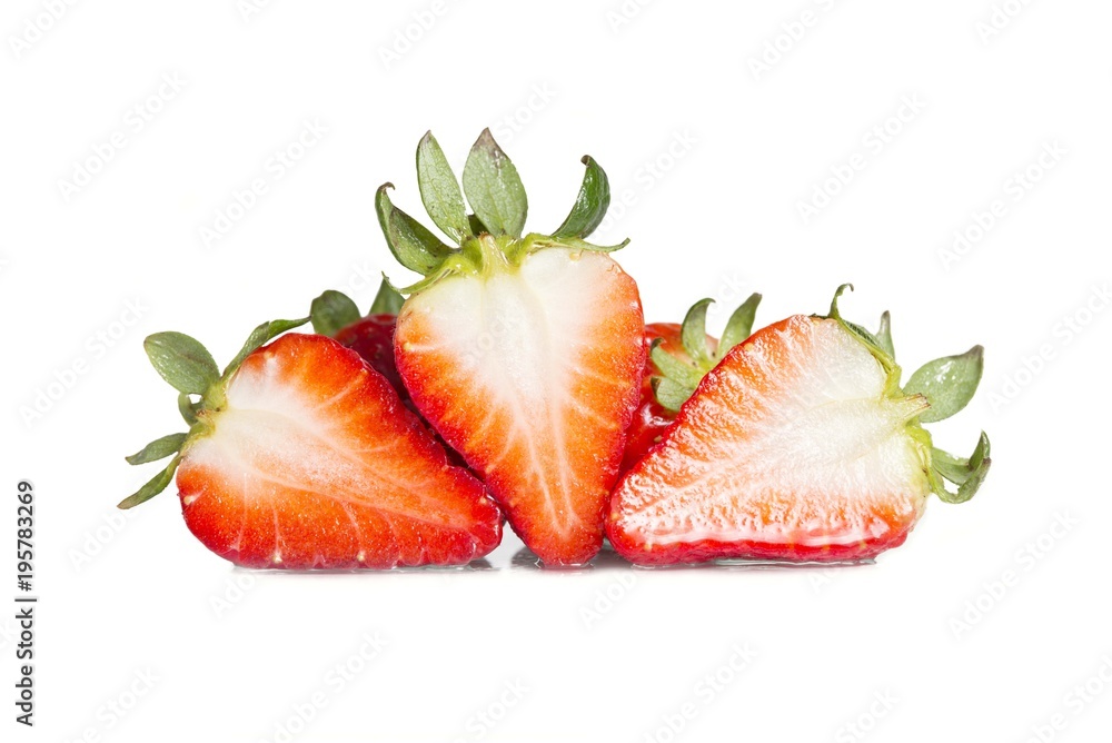 strawberry fruit isolated on white studio background strawberry fruit isolated on white studio background