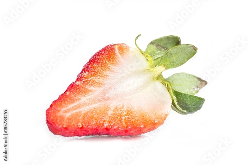 strawberry fruit isolated on white studio background