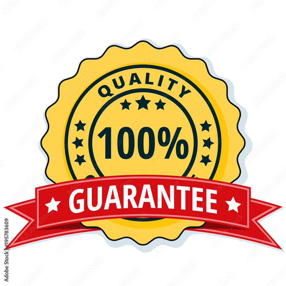 100% Qualty Guarantee label illustration 100% Qualty Guarantee label illustration