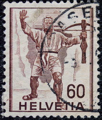 William Tell postage stamp photo