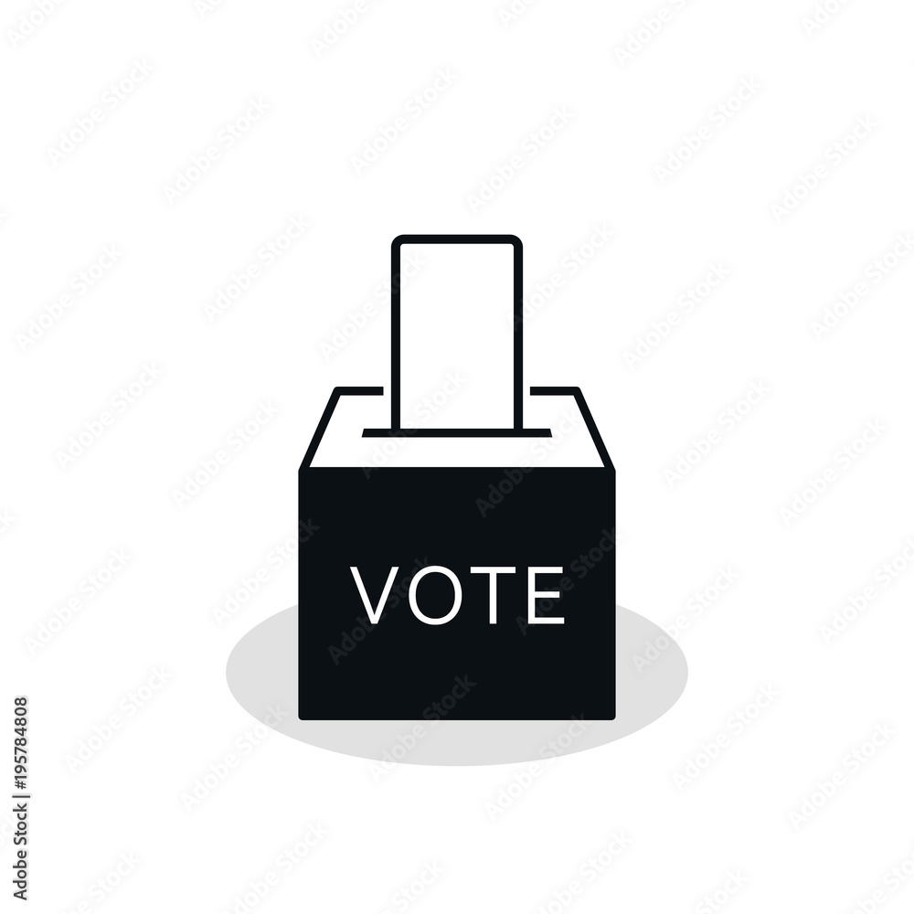 Vote box or ballot box icon. Vector isolated simple symbol Vote box or ballot box icon. Vector isolated simple symbol