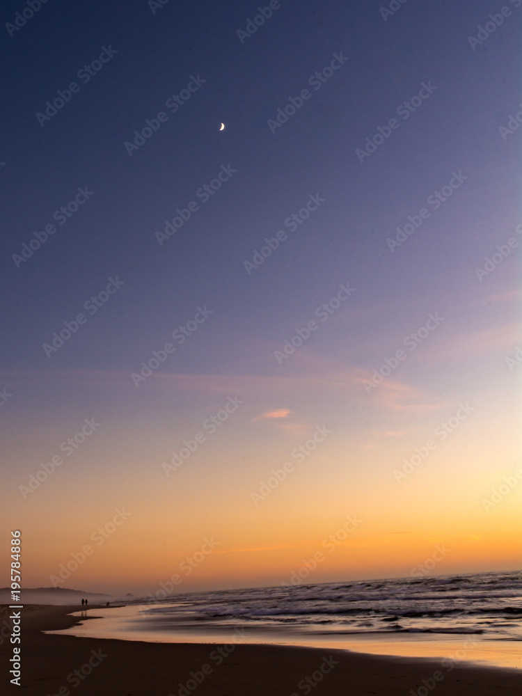 Sunset and Moonrise