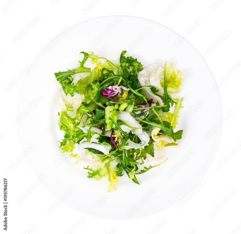 Diet weight loss breakfast concept. Mix of fresh green organic salad leaves Diet weight loss breakfast concept. Mix of fresh green organic salad leaves