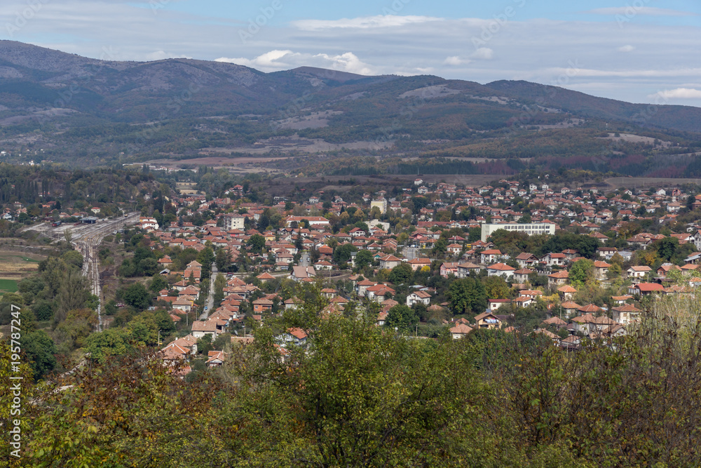 Panoramic view of town of Zemen,  Pernik Region, Bulgaria