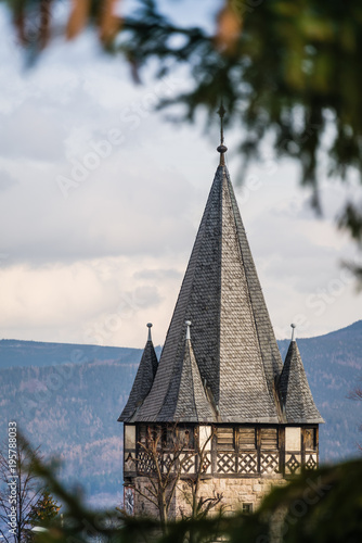 High church tower photo