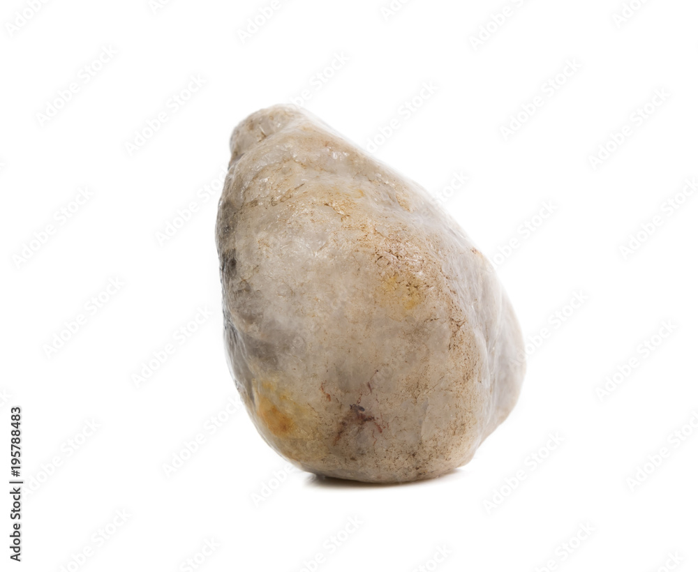 Fototapeta premium Single natural stone on white background, close-up