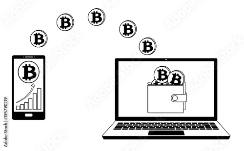 transfer bitcoin from phone to wallet on the laptop