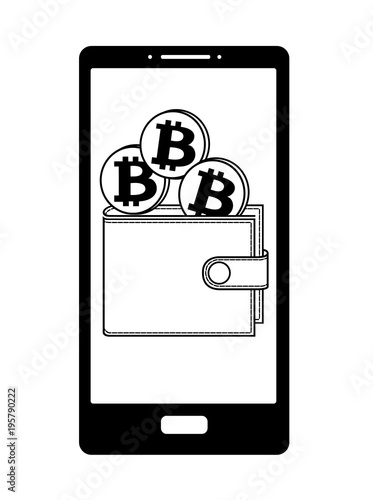 bitcoin wallet on the  phone screen