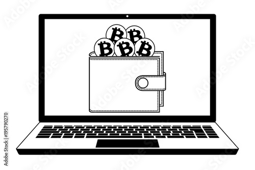 bitcoin wallet in the laptop
