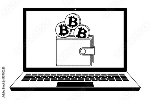 bitcoin wallet in the laptop