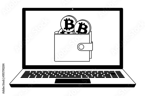 bitcoin wallet in the laptop
