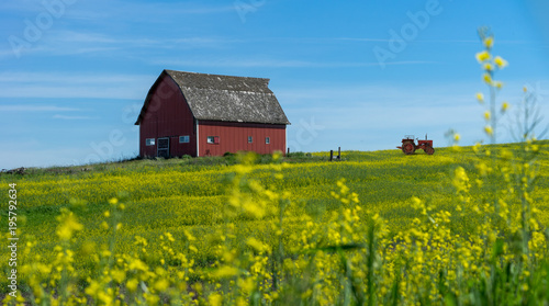 Red Barn with tractor
