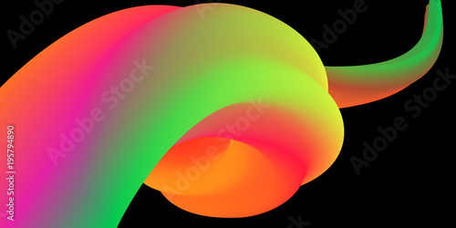 Vector Neon Bright Brushstroke  - Luminescent Gel Paint Smear Design Background
