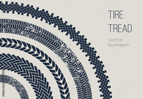 Vector Motor Tire Treads Background - Simple Transport Template for Design Project 
