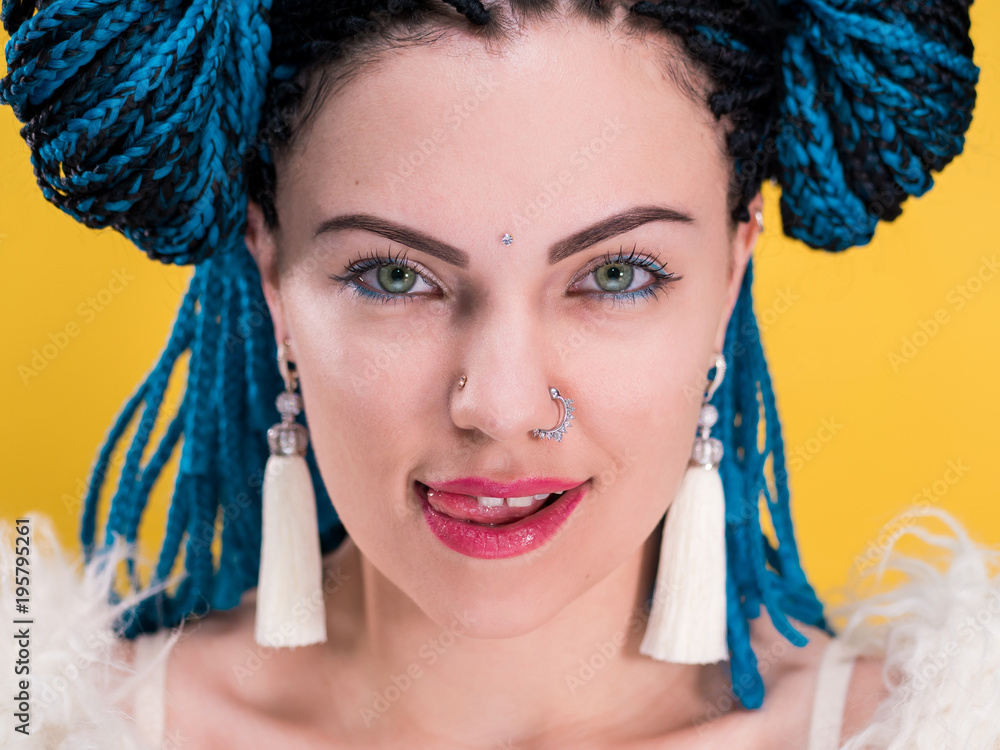 Sexy girl with hot sale nose ring