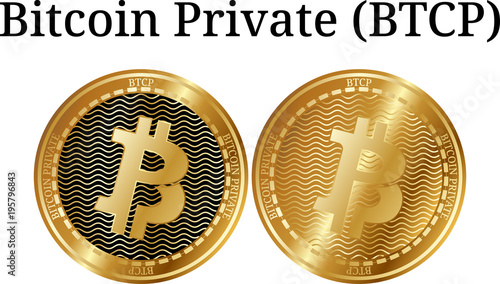 Set of physical golden coin Bitcoin Private (BTCP)