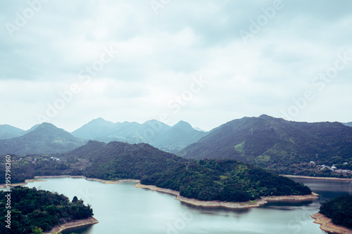 Mountain with lake