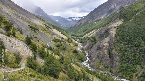 Views along the Valle Asencio on the Base Las Torres hike, Torres Del Paine National Park, Patagonia, Chile