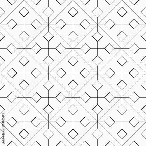 geometric vector pattern repeating linear square triangle and diamond shape in monochrome stylish. pattern is on swatches panel