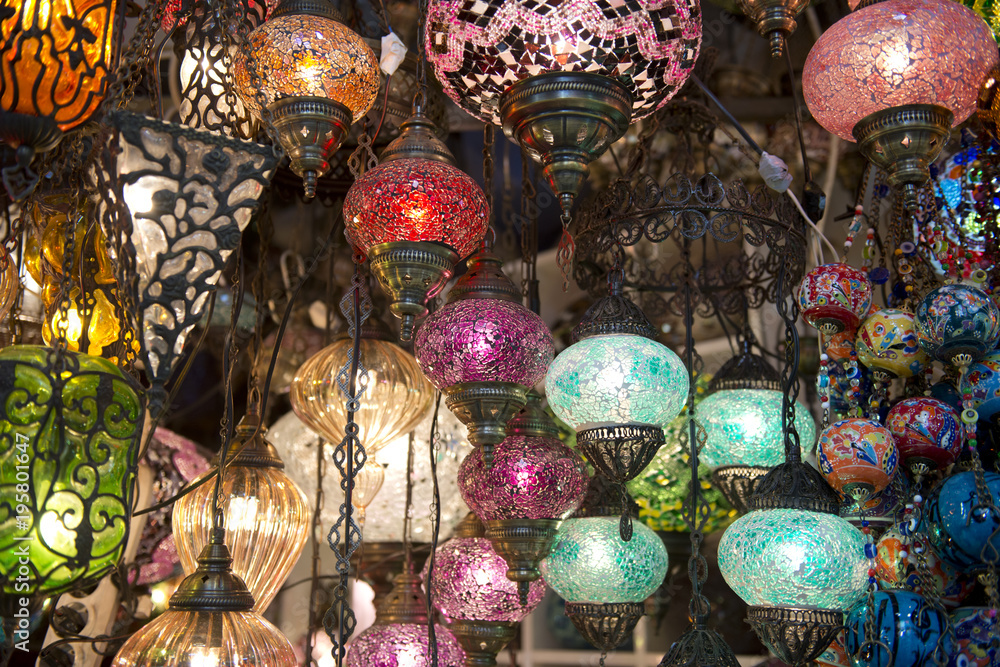 Ornamental lamps at Istanbul Gran Bazaar
