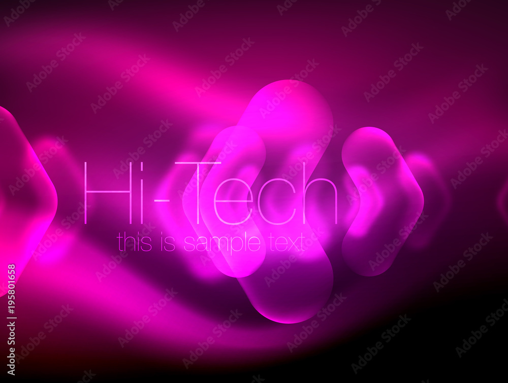 Blurred arrows in dark space. Neon pointers, glass glossy design, abstract shiny techno background, web banner Blurred arrows in dark space. Neon pointers, glass glossy design, abstract shiny techno background, web banner
