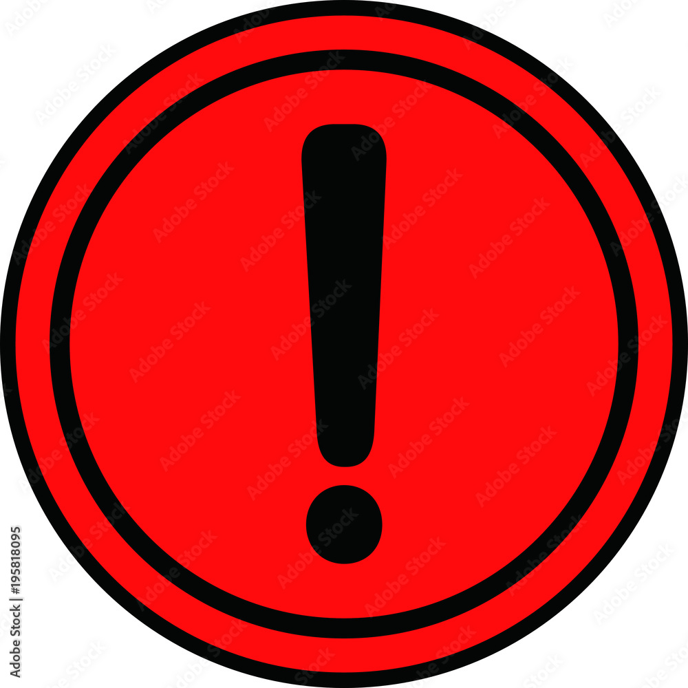 Round Red Warning mark 1 Round Red Warning mark 1