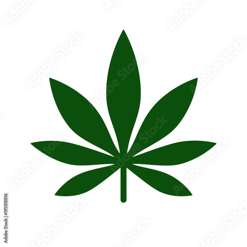 Marijuana Leaf icon Logo Template. Health and Medical therapy. Drug consumption, marijuana use. Marijuana Legalization. Medical marijuana icon. Drug symbol. Isolated vector illustration .