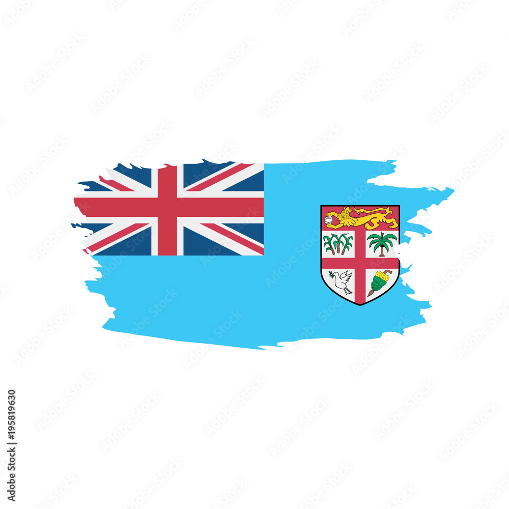 Fototapeta premium Fiji flag, vector illustration