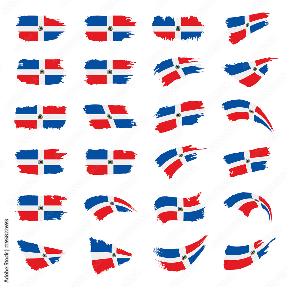 Dominicana flag, vector illustration