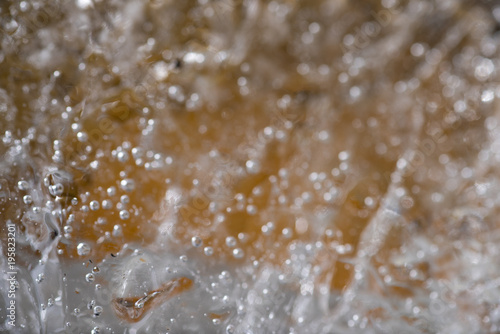 Close up of Air Bubbles in Ice