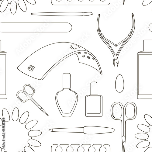 Nail salon set pattern