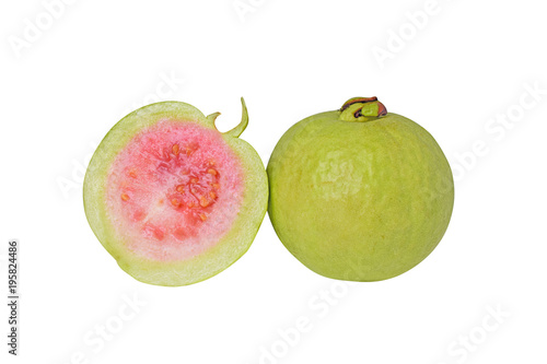 Guava fruit isolated on a white with clipping path