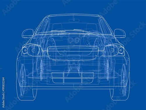 Concept car. Vector