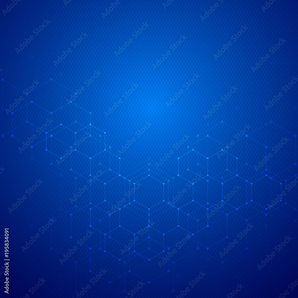 Geometric abstract background with hexagon molecule. Geometric abstract background with hexagon molecule.