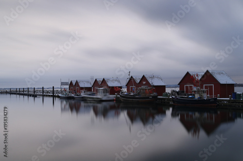 verschneiter Hafen