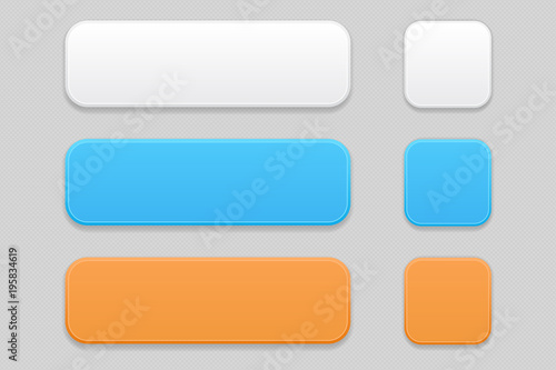 Colored matted interface buttons