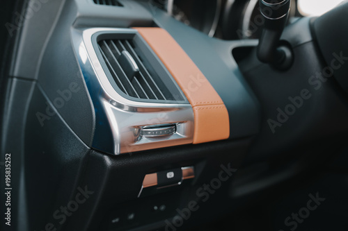 Closeup shot of a vehicle interior elements © niromaks