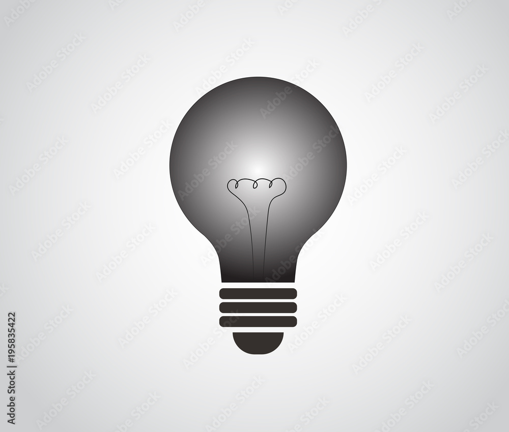 Lamp icon. Flat design vector illustration of a lamp. 