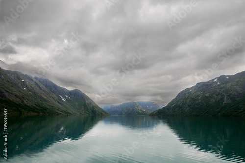 Lake reflections landscape in europe