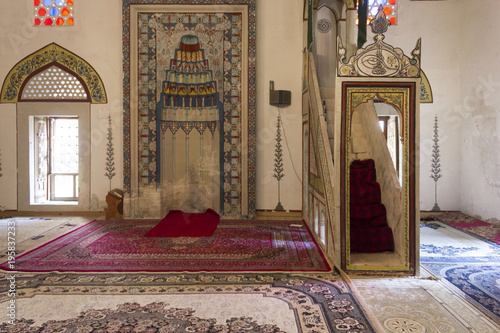 Interiors of the the Koski Mehmed Pasha Mosque in Mostar, nobody in