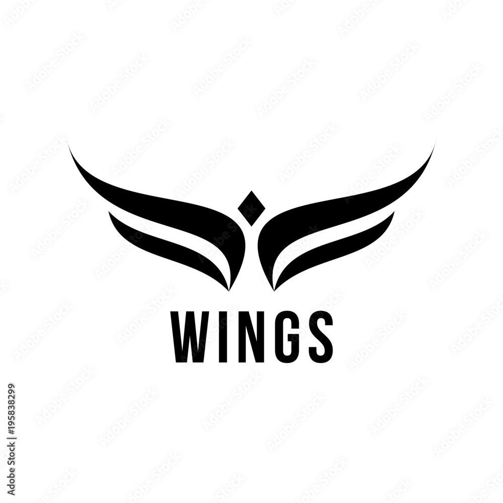 Obraz premium Simple Wings logo
