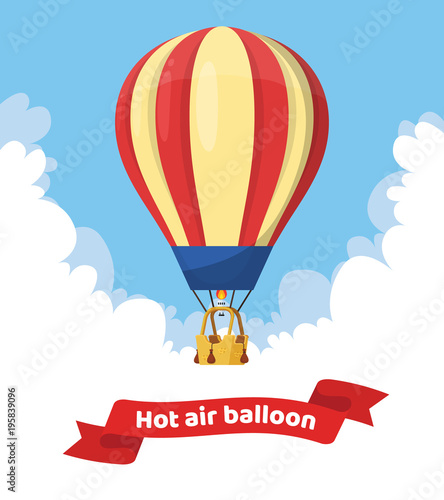 Flat hot air balloon