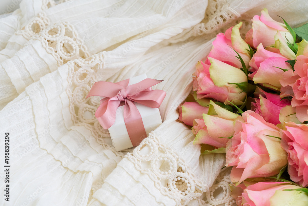Pink rose flowers