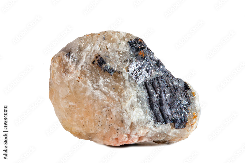 Macro shooting of natural gemstone. The raw mineral Galena, Morocco. Isolated object on a white background. Macro shooting of natural gemstone. The raw mineral Galena, Morocco. Isolated object on a white background.