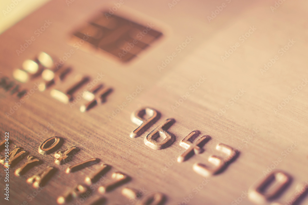Credit card close-up and graph finance and business concept Credit card close-up and graph finance and business concept