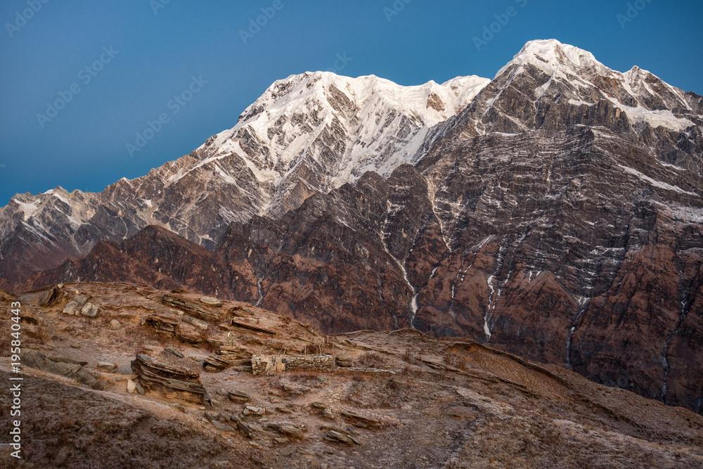 Great view of Annapurna mountain near the Mardi Himal Base Camp.