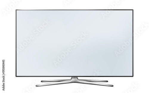 Smart tv led monitor isolated on white background