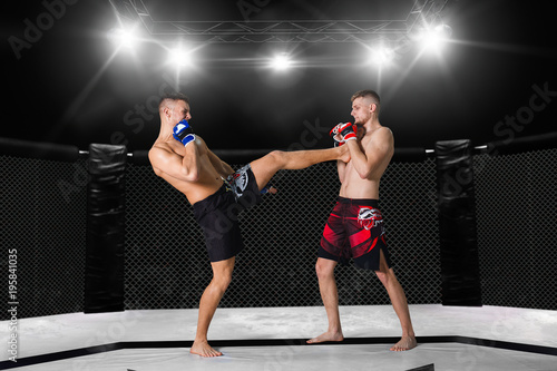 mixed fighting on arena © VIAR PRO studio