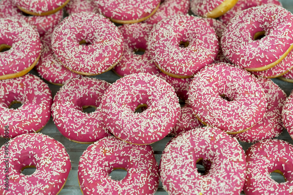 Closeup background and wallpaper of fresh bakery in a supermarket