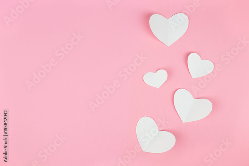 White paper hearts